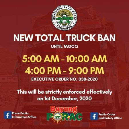 New truck ban sked in effect on May 2.